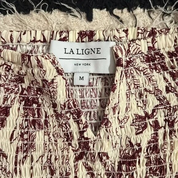 La Ligne Silk Burgundy Bettina Dress - Picture 3 of 4